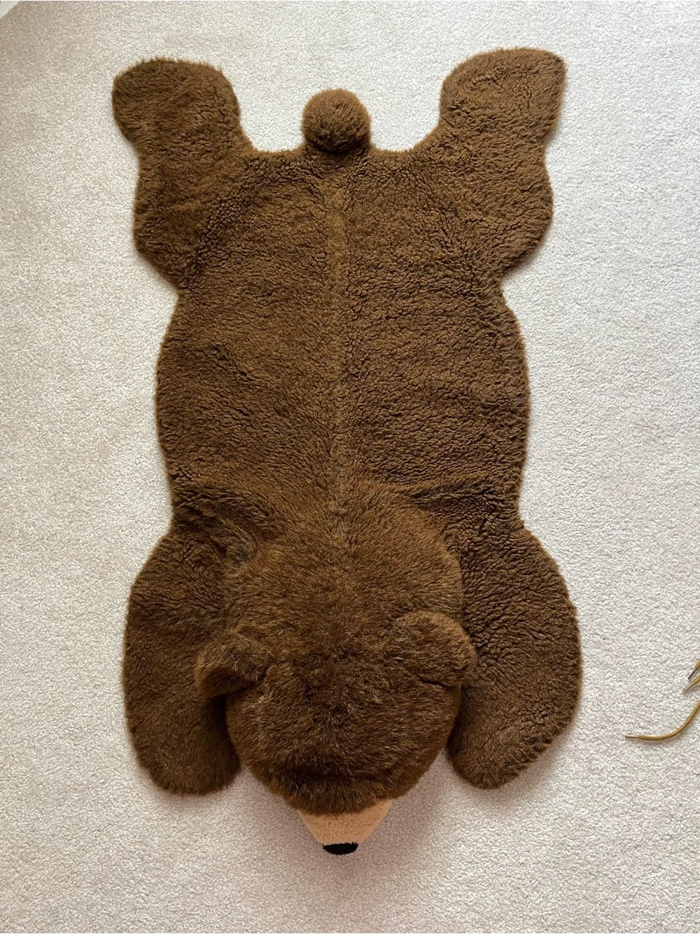 Brown Bear Faux Bearskin Rug